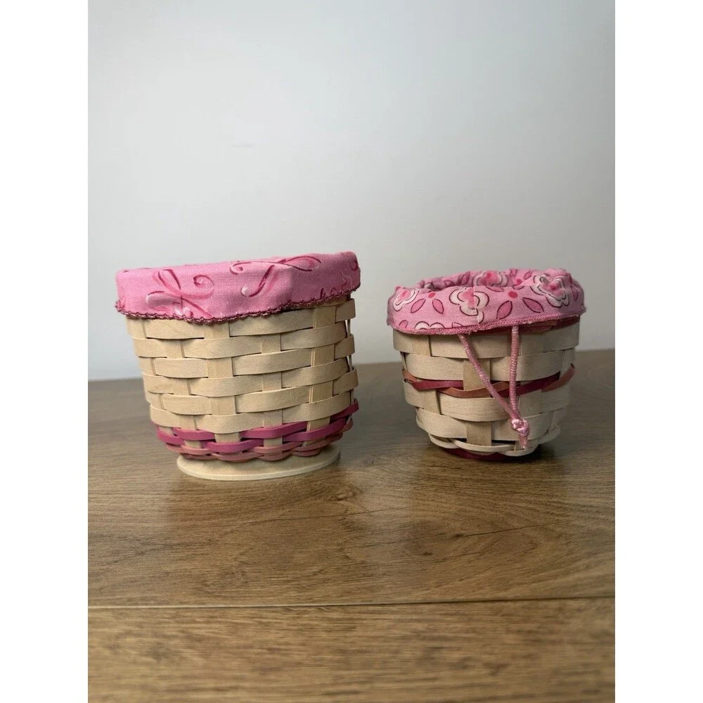 Longaberger Horizon Hope Cancer Society Baskets 2 Piece Lot